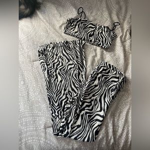 Zebra Print Two Piece.